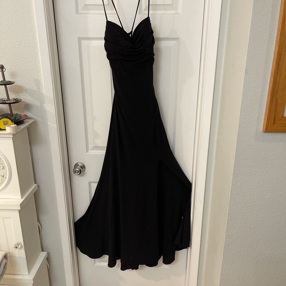 Black formal sparkle dress